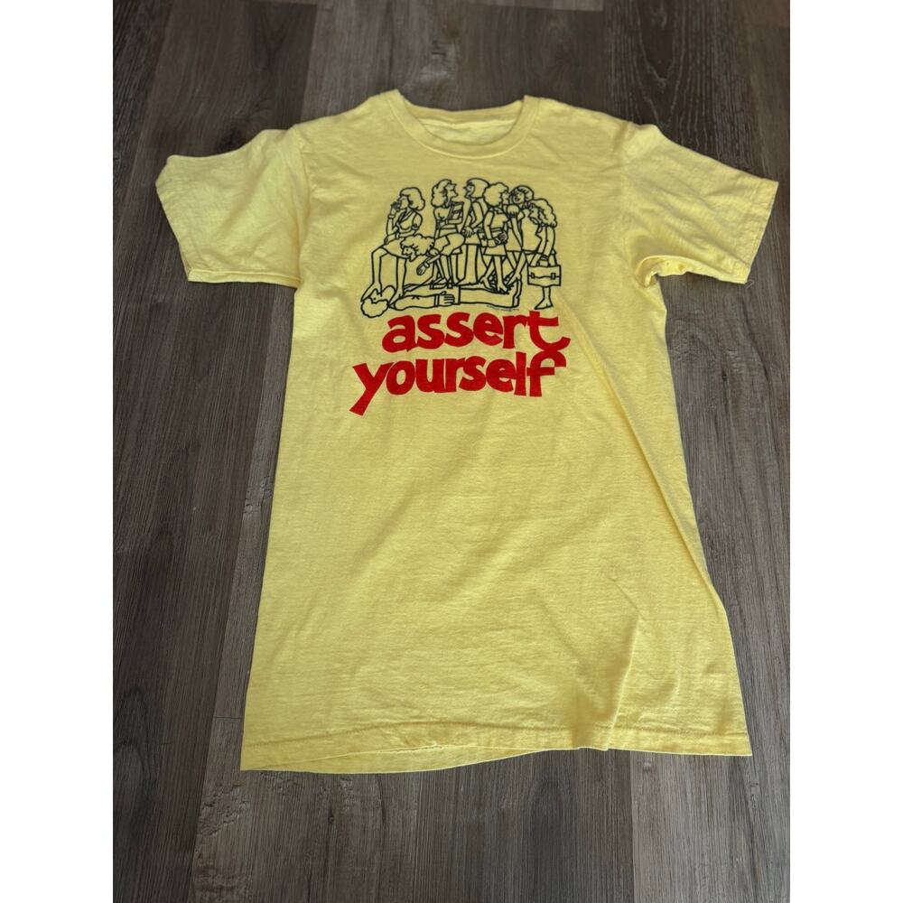 Vintage 70s "Assert youself" Marciuliano Art cartoon T-shirts Medium